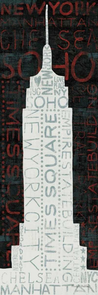 Wall art: Empire State Building - Red, by Mullan, Michael