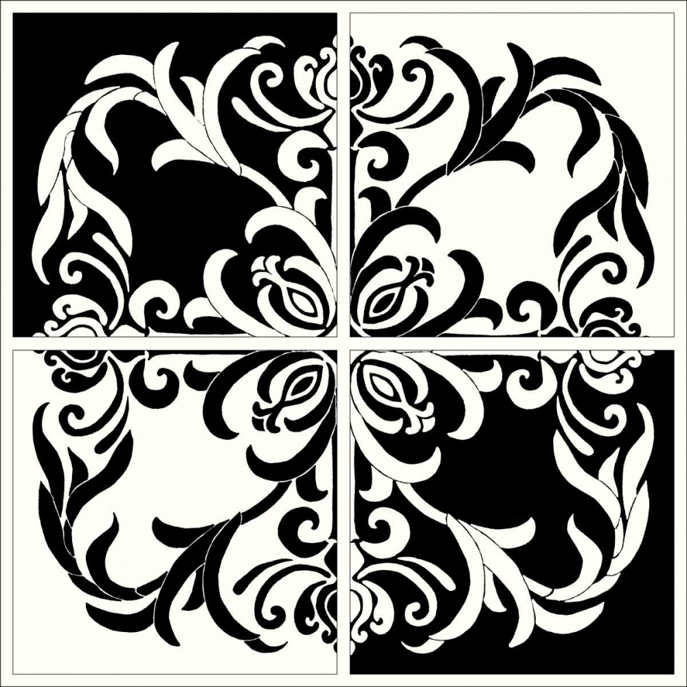 Wall Art Painting id:20595, Name: Damask Silhouette I, Artist: Shelby, Judy