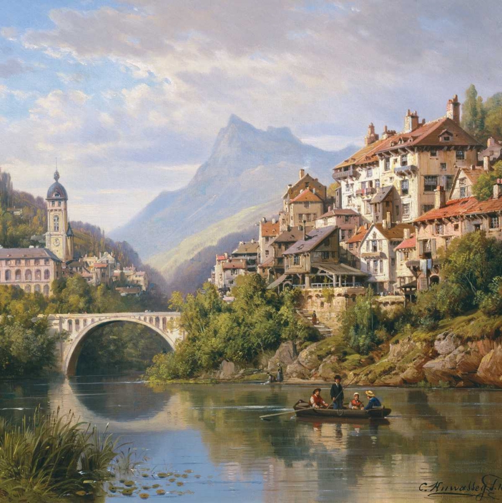 Wall art: Riverside Village II, by Kuwasseg, Charles