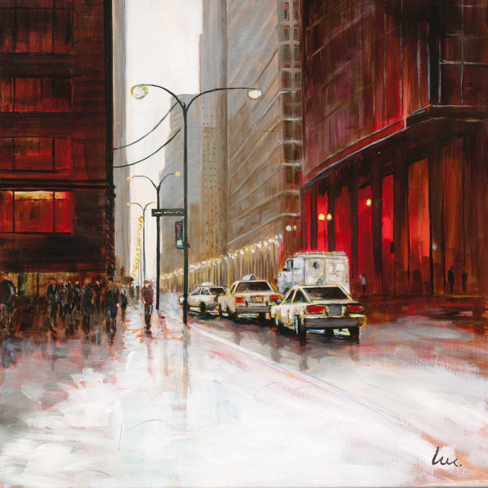 Wall art: Red Fusion I, by Luc