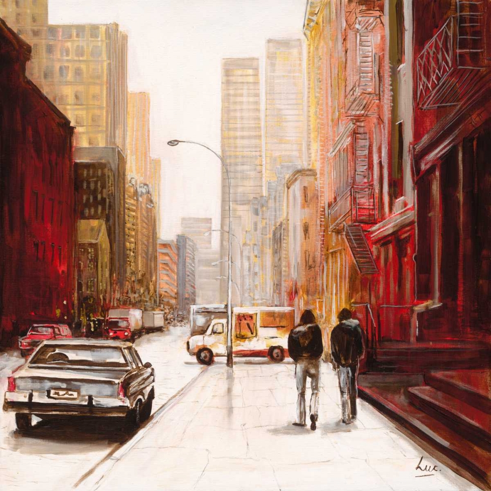 Wall art: Red Fusion III, by Luc