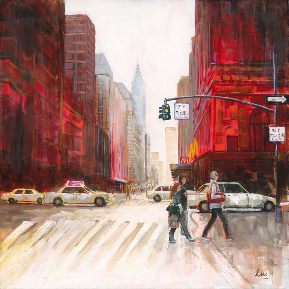 Wall art: Red Fusion IV, by Luc