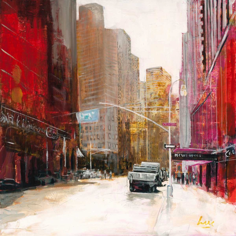 Wall art: Red Fusion V, by Luc