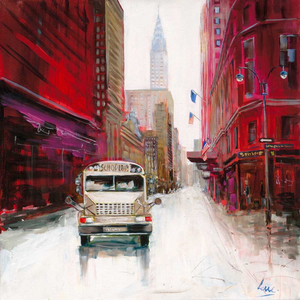 Wall art: Red Fusion VI, by Luc