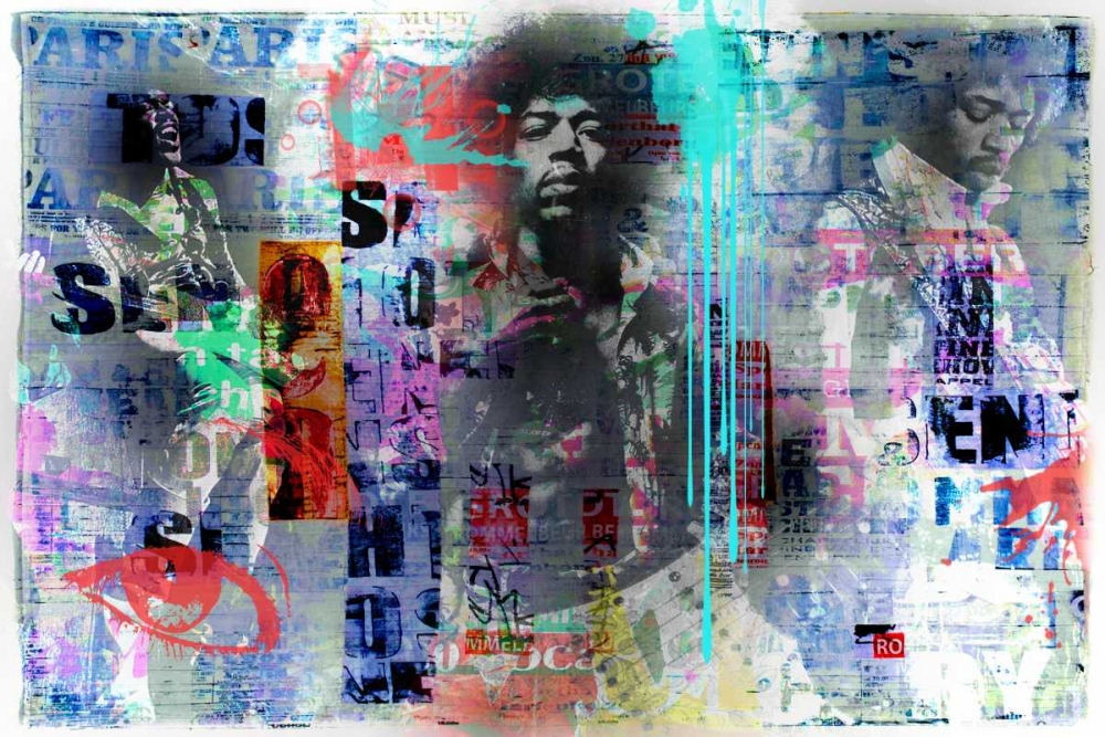 Wall Art Painting id:48104, Name: Jimmy Hendrix, Artist: Baker, Micha