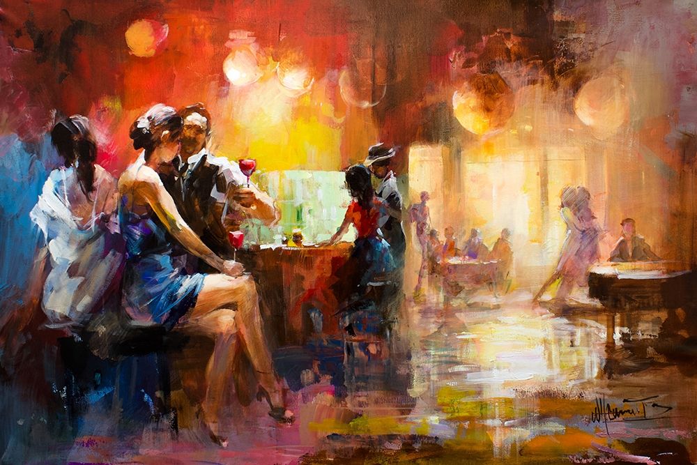 Wall art: At the bar, by Haenraets, Willem