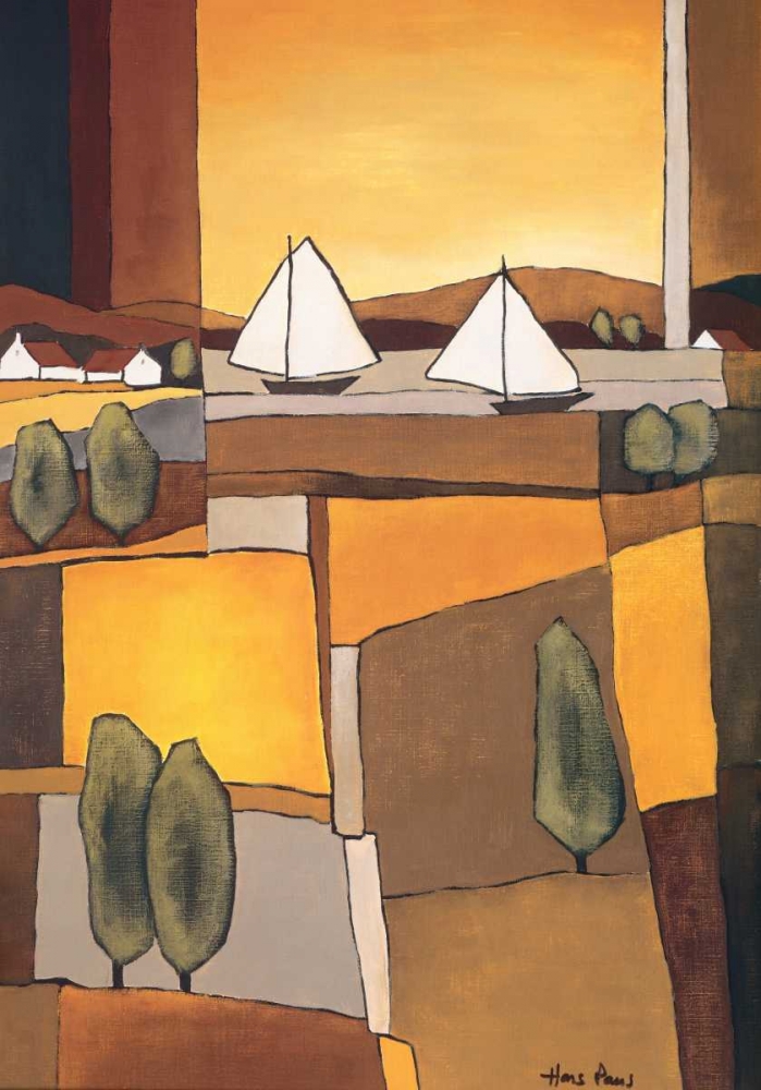 Wall art: Two Boats I, by Paus, Hans