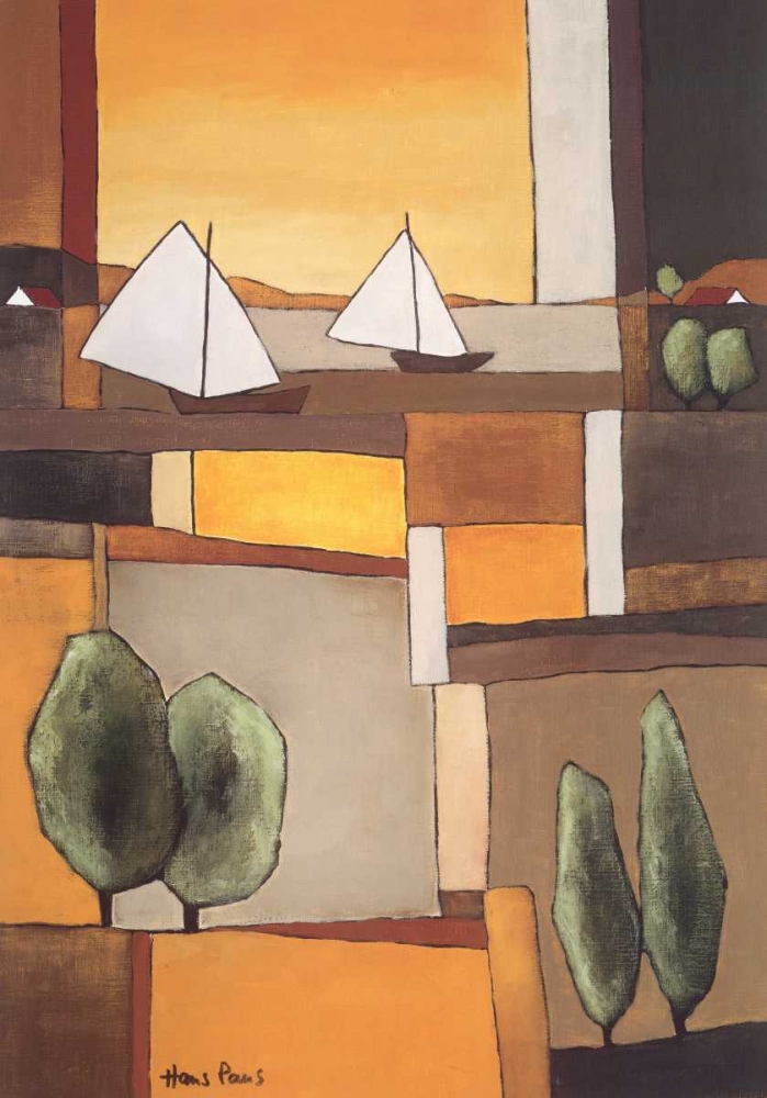 Wall art: Two Boats II, by Paus, Hans