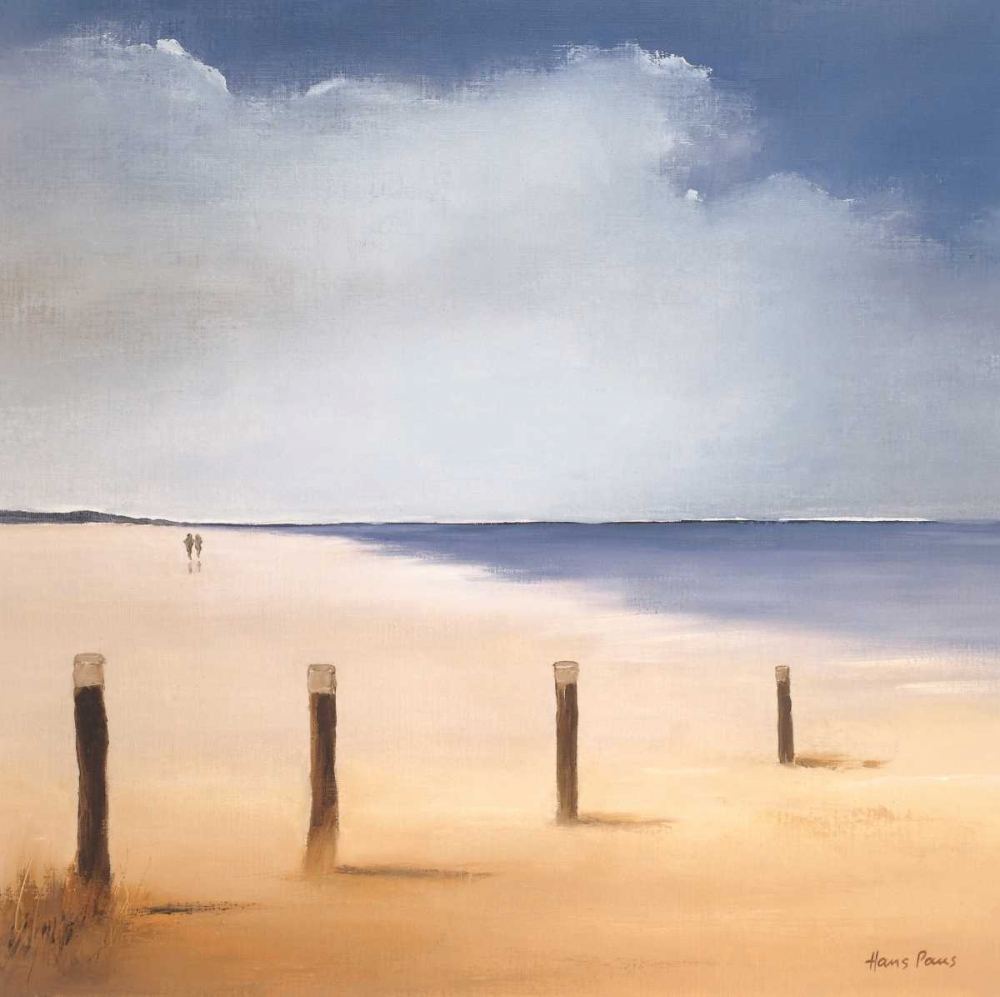 Art Print: Along the beach I