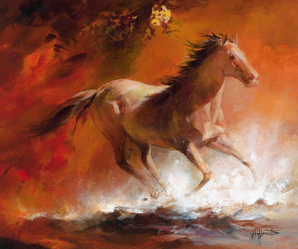 Wall Art Painting id:19313, Name: Wild Horses I, Artist: Haenraets, Willem