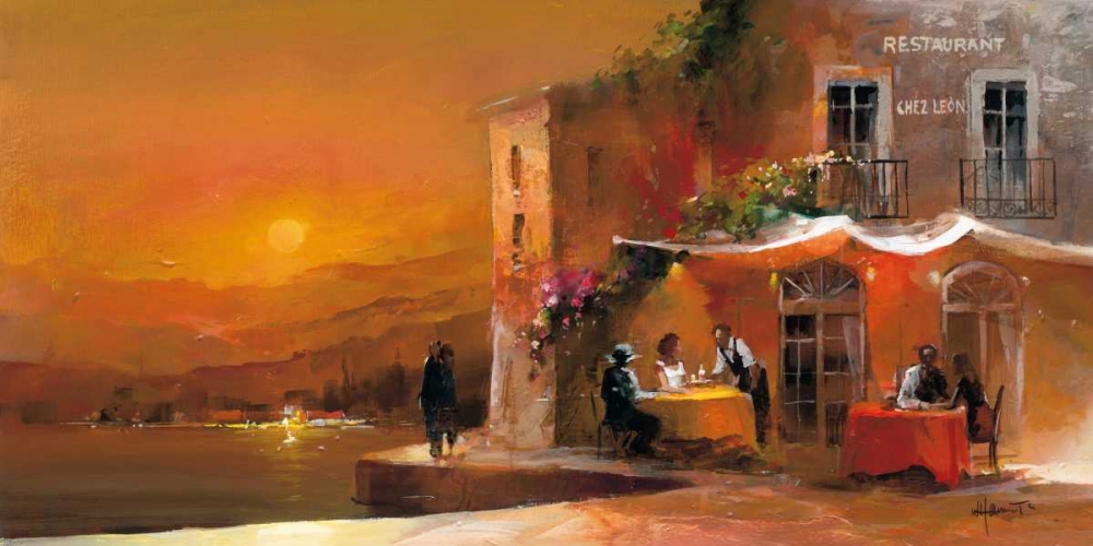 Wall Art Painting id:19504, Name: Dinner for two I, Artist: Haenraets, Willem