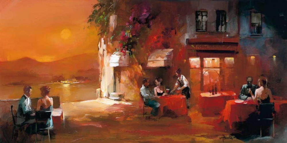 Wall Art Painting id:19505, Name: Dinner for two II, Artist: Haenraets, Willem