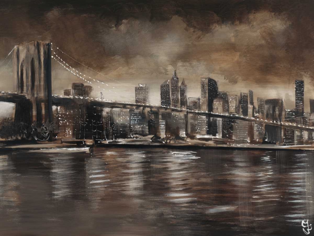 Art Print: NY Brooklyn Bridge