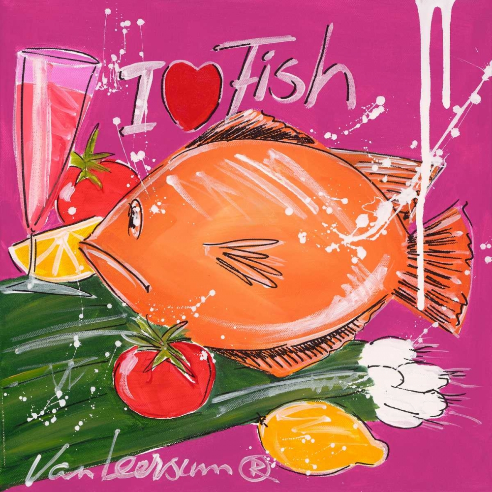 Art Print: I love fish