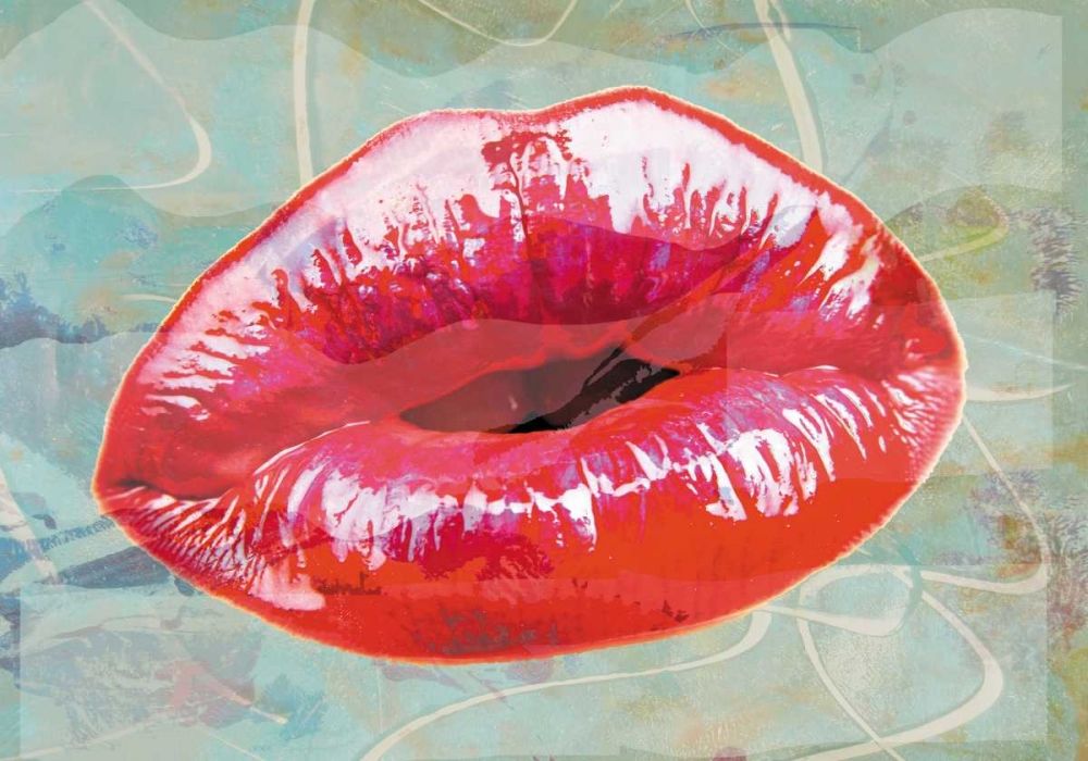 Wall art: Lips to kiss, by Waltz, Anne