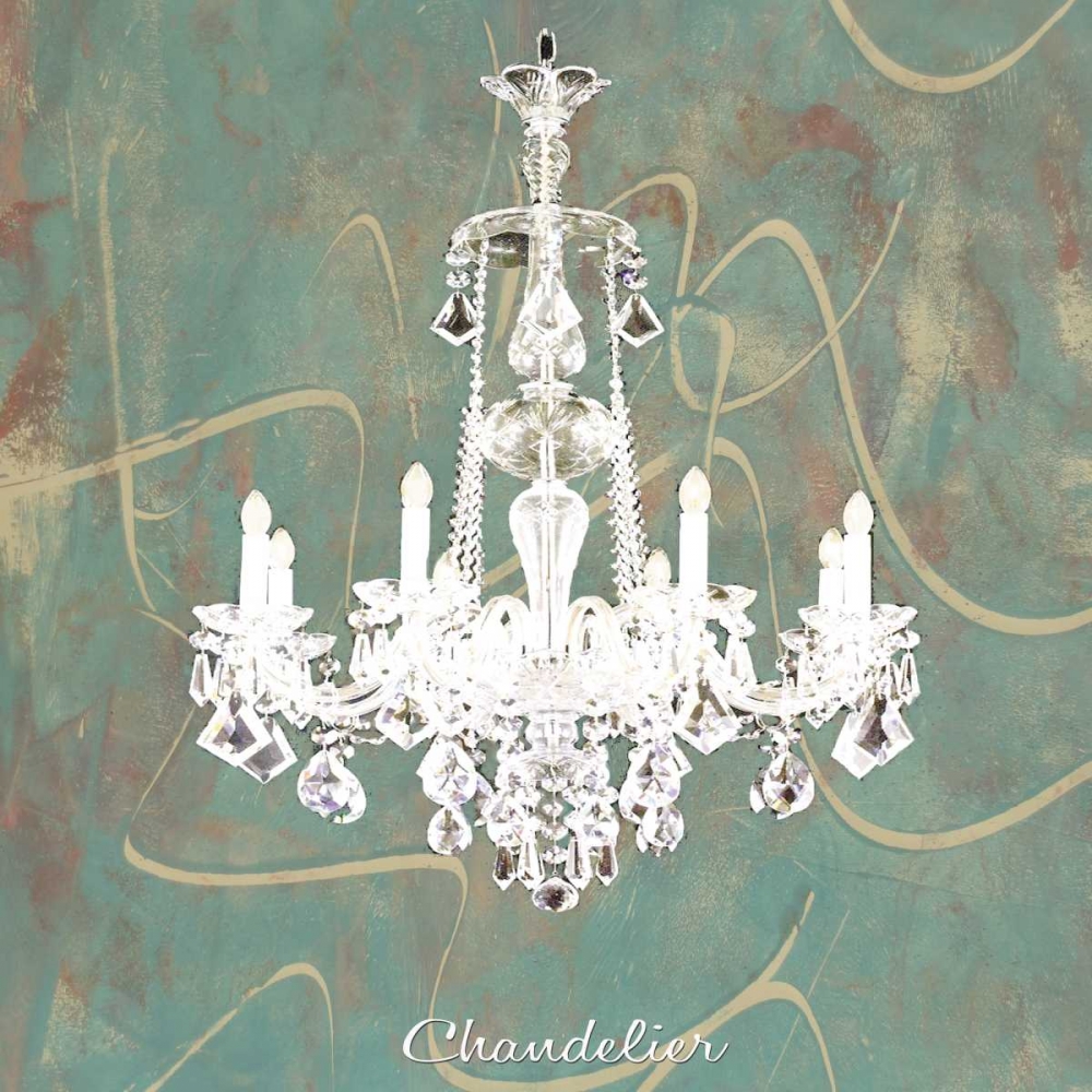 Wall art: Chandelier aqua, by Waltz, Anne