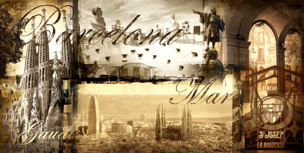 Wall Art Painting id:28762, Name: Barcelona Vintage, Artist: Adamsky