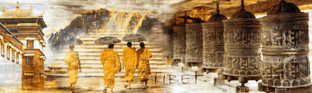 Wall Art Painting id:28763, Name: Collage Tibet, Artist: Adamsky