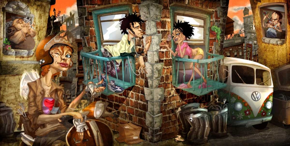 Wall art: Loves Street, by Alvez, A. - Perez, A.