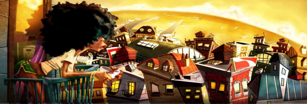 Wall art: Coffee in the City -2, by Alvez, A. - Perez, A.