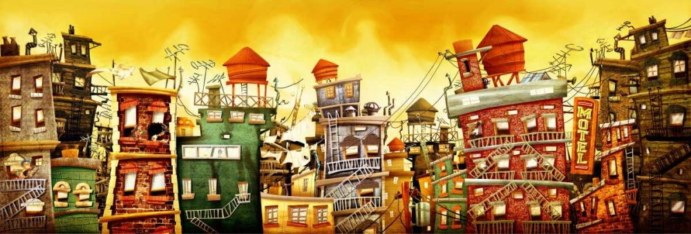 Wall art: The city 2, by Alvez, A. - Perez, A.