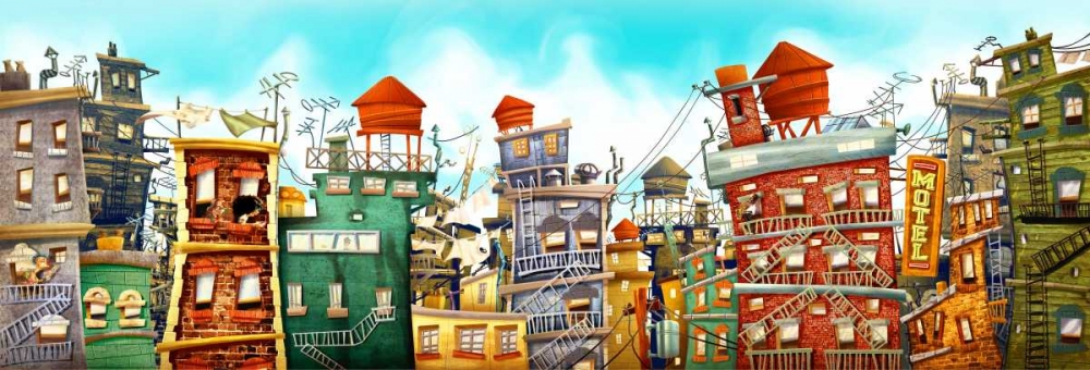 Wall art: The city 1, by Alvez, A. - Perez, A.