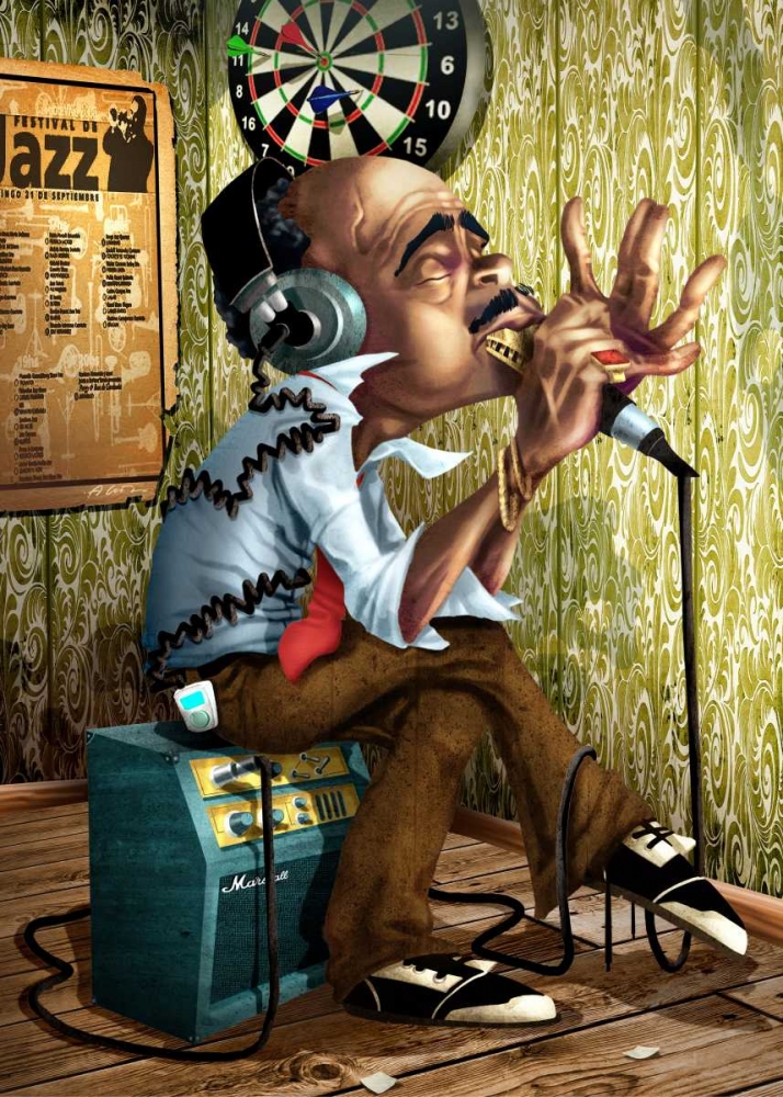 Wall art: Bluesman 2, by Alvez, A. - Perez, A.