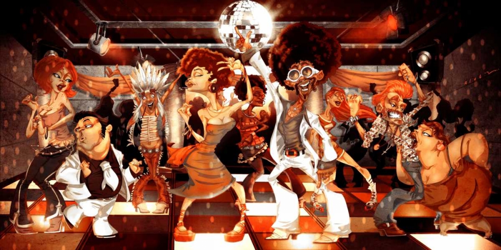 Wall art: Disco Club -2, by Alvez, A. - Perez, A.