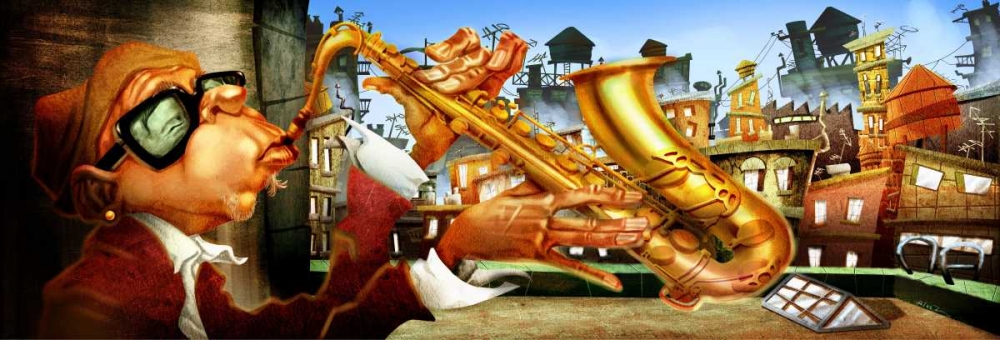 Wall art: On the roof -2, by Alvez, A. - Perez, A.