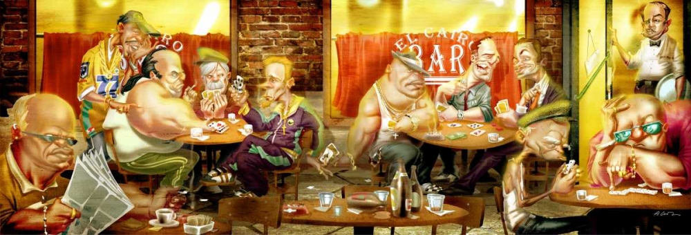 Wall art: The Players, by Alvez, A. - Perez, A.