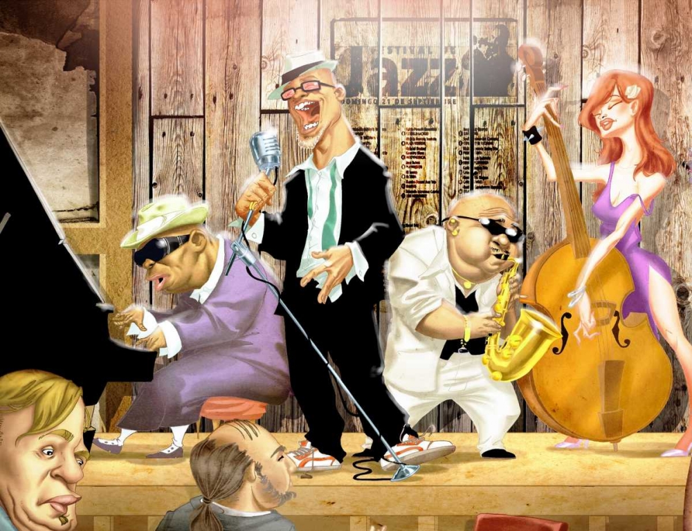 Wall art: Musicians Jam Session, by Alvez, A. - Perez, A.