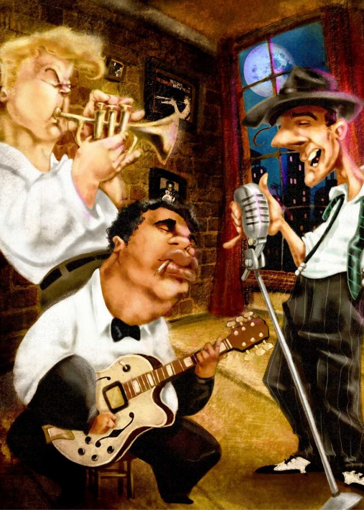 Wall art: Band Jazz Club, by Alvez, A. - Perez, A.