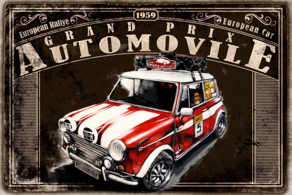 Wall Art Painting id:28773, Name: Grand Prix Automovile Black, Artist: Sola, Bresso