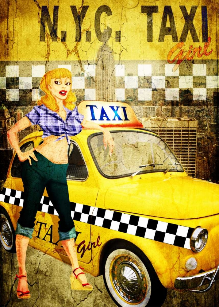 Wall Art Painting id:28778, Name: Taxi Girl, Artist: Sola, Bresso