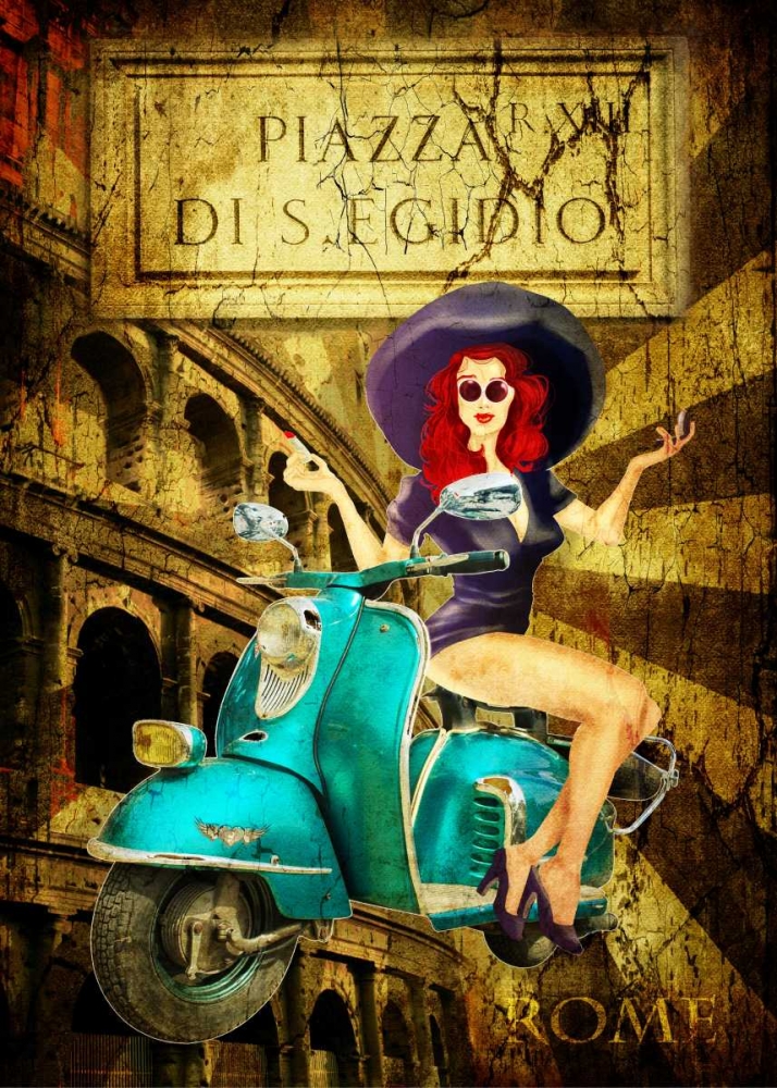 Wall Art Painting id:28779, Name: Pin Up Rome, Artist: Sola, Bresso