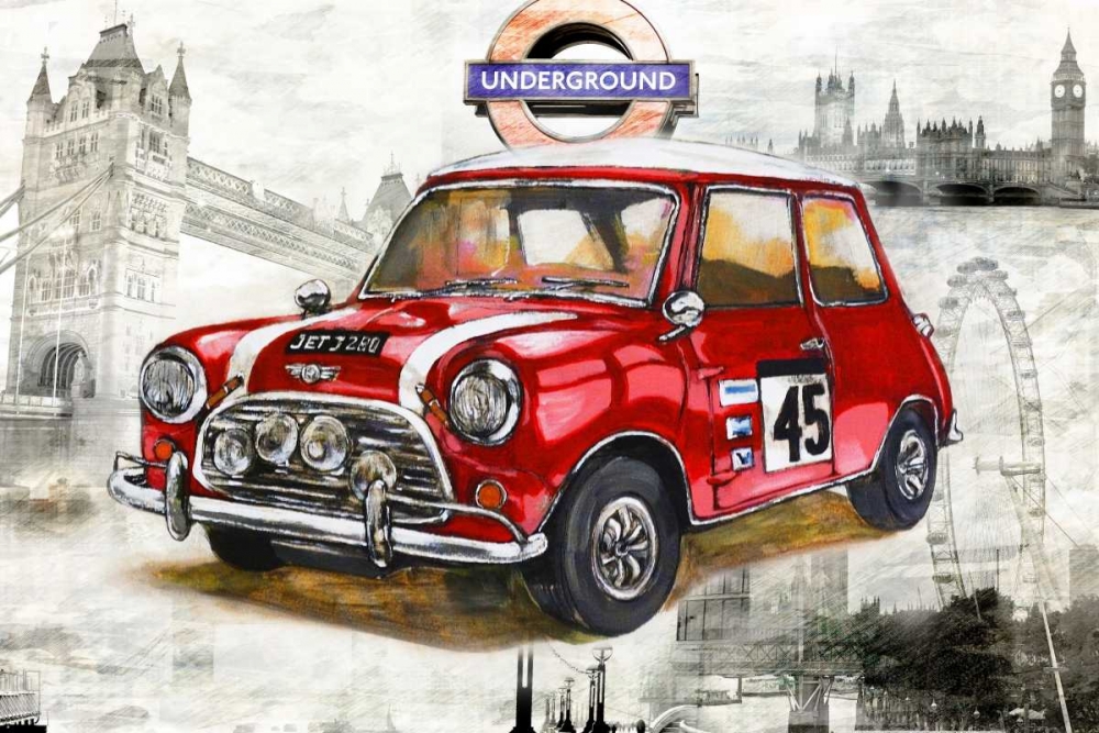 Wall Art Painting id:28786, Name: London Car, Artist: Sola, Bresso