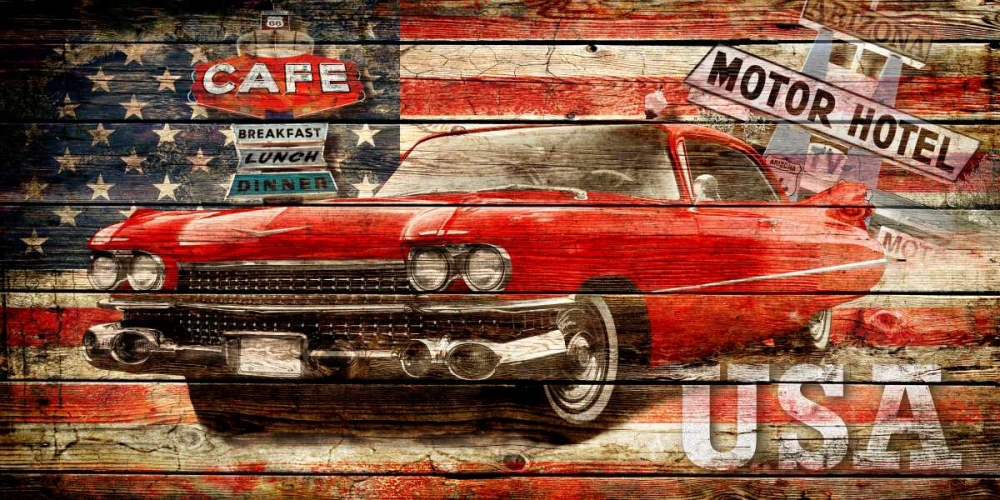 Wall art: USA Collage 2, by Robins, John H.