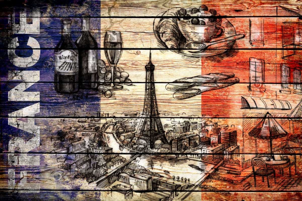 Wall art: France Collage 03.02, by Robins, John H.