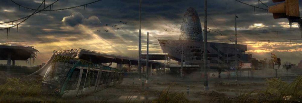 Wall Art Painting id:28829, Name: Barcelona 3.0 - Matte Painting, Artist: Martin, Jose Luis