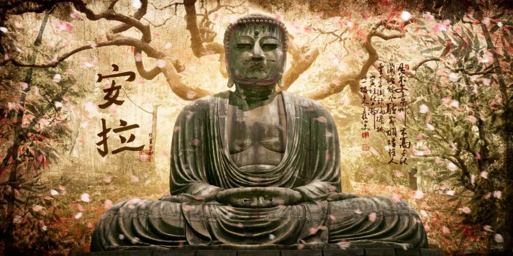 Wall art: Buddha in tree, by Ferriz, Jose