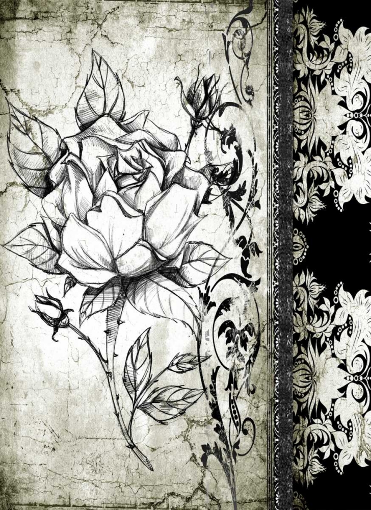 Wall Art Painting id:28965, Name: Rose Vintage I A, Artist: Willow, Susan P.