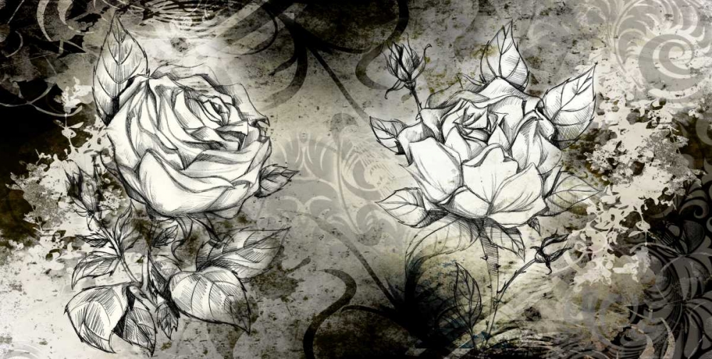 Wall Art Painting id:28973, Name: Retro Roses I, Artist: Willow, Susan P.