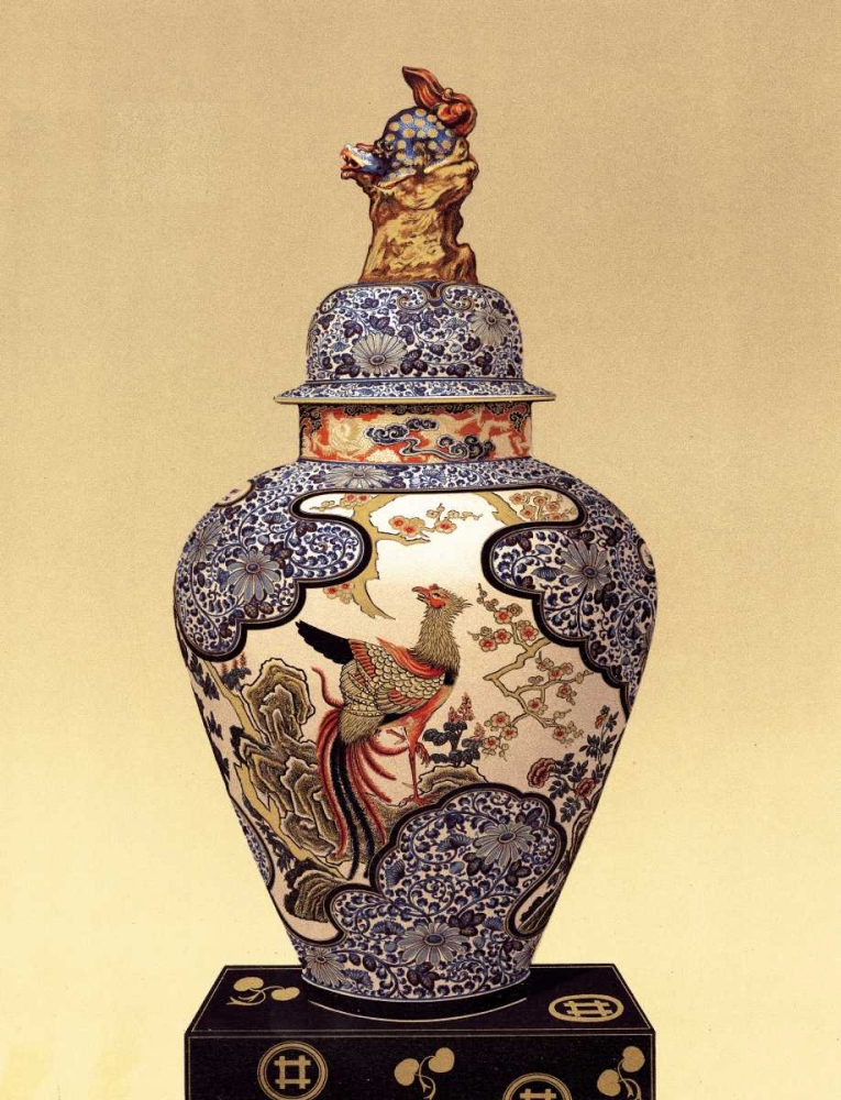 Art Print: Oriental Blue Vase I