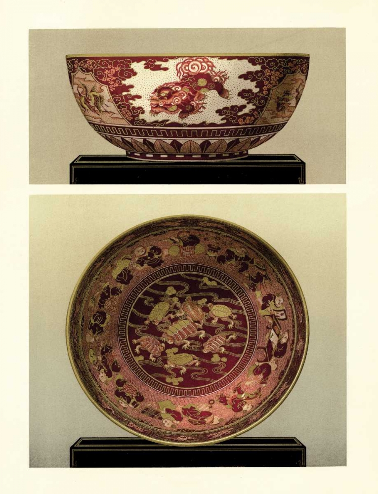 Wall art: Oriental Bowl and Plate I, by Unknown