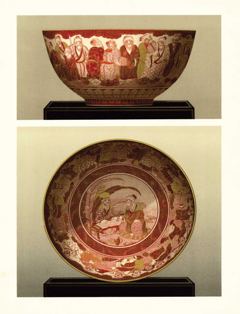 Wall art: Oriental Bowl and Plate II, by Audsley, George