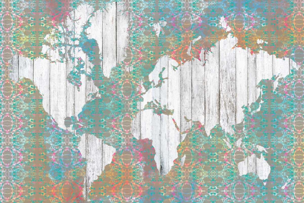 Wall art: Boho Map I, by Goldberger, Jennifer