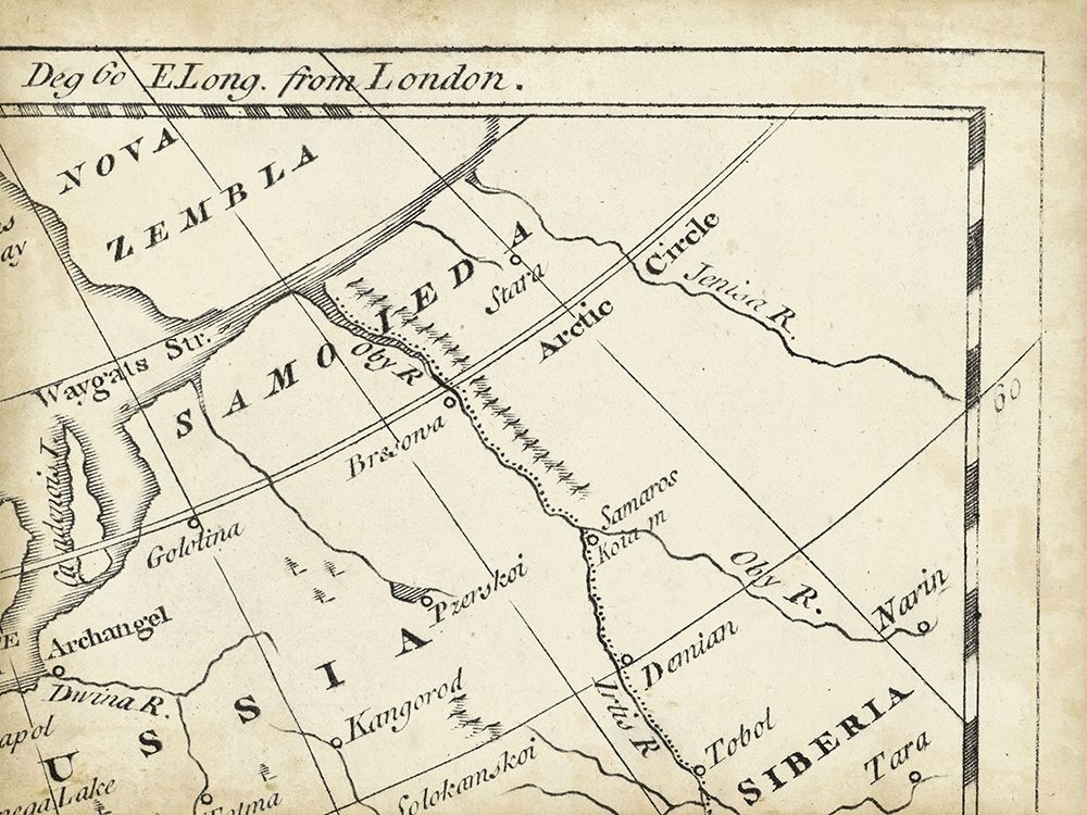 Wall Art Painting id:234367, Name: Map of Europe Grid III, Artist: Jeffreys, T.