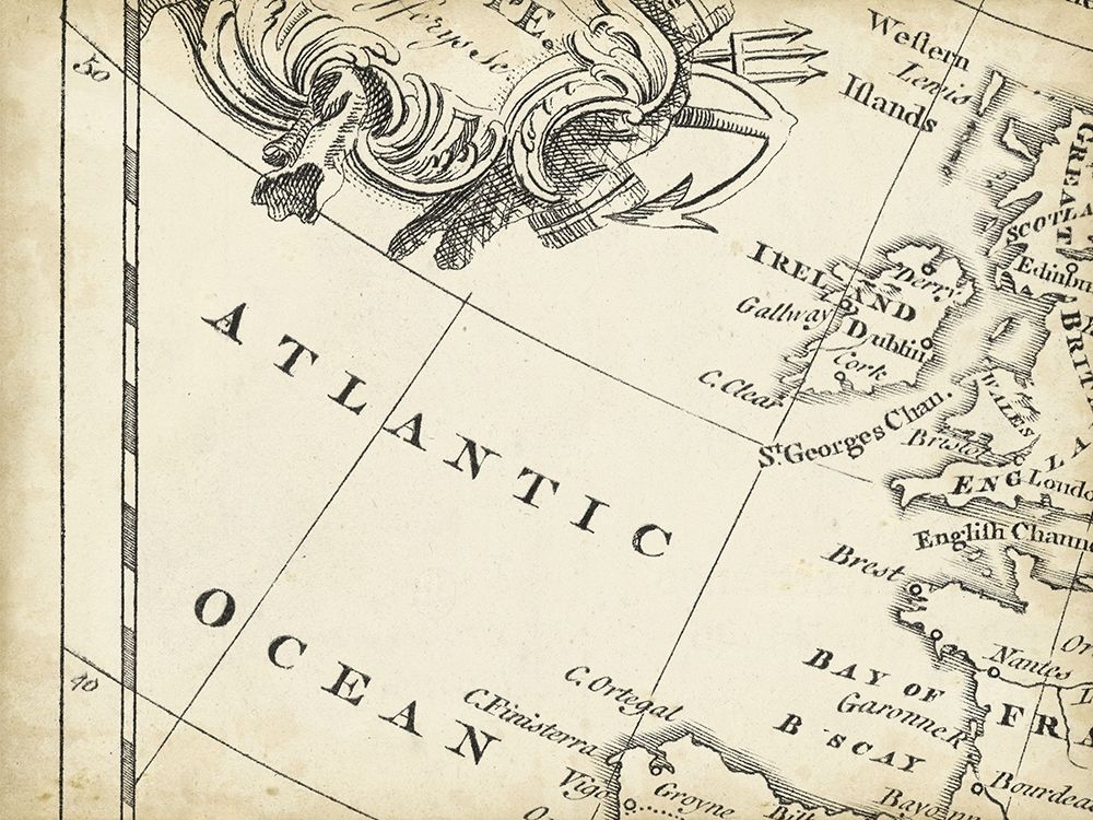 Wall Art Painting id:234368, Name: Map of Europe Grid IV, Artist: Jeffreys, T.