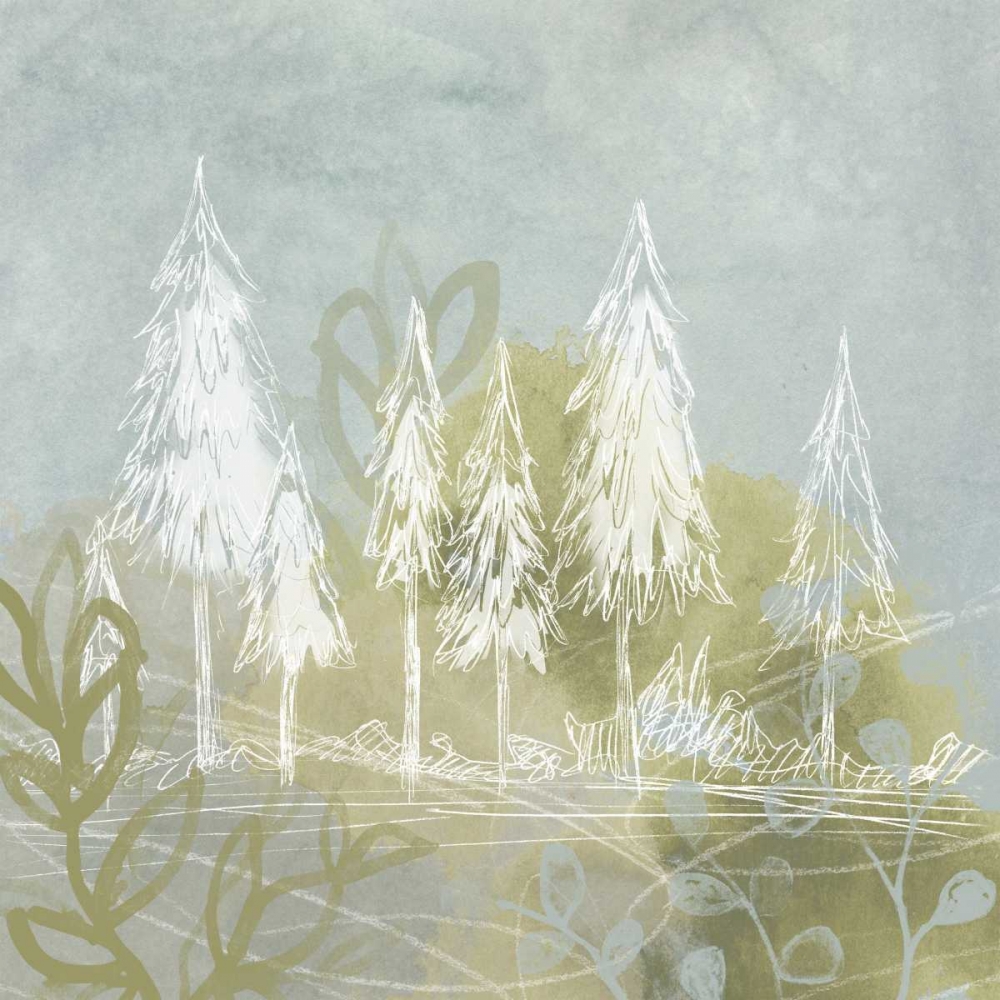 Art Print: Treeline Collage I