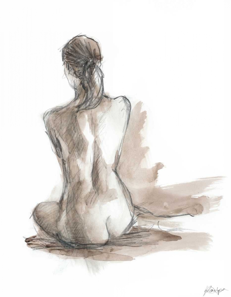 Art Print: Gestural Figure Study IV